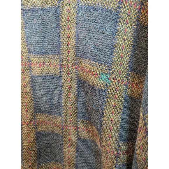 AUTHENTIC BURBERRY LONDON PULLOVER Green Plaid SWEATER SZ 8 Crew Neck Long Sleev - Picture 3 of 7